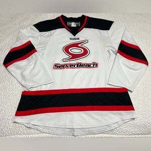 Carolina Hurricanes Reebok Hockey Jersey Mens Large Serverbeach Sponsor Logo